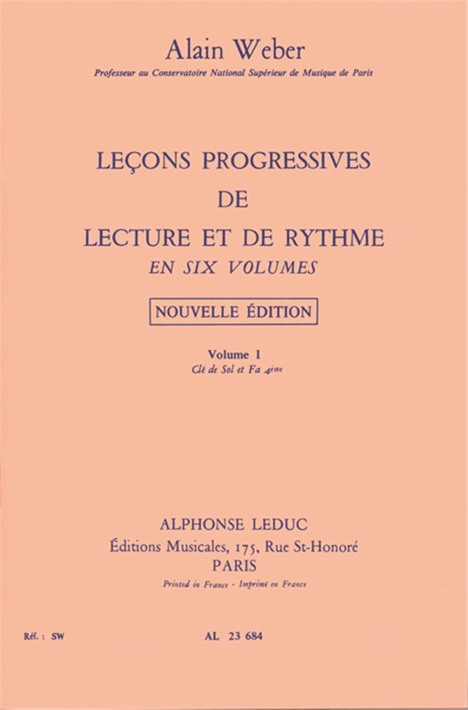 Leçons Progressives de Lecture et de Rythme Vol 1